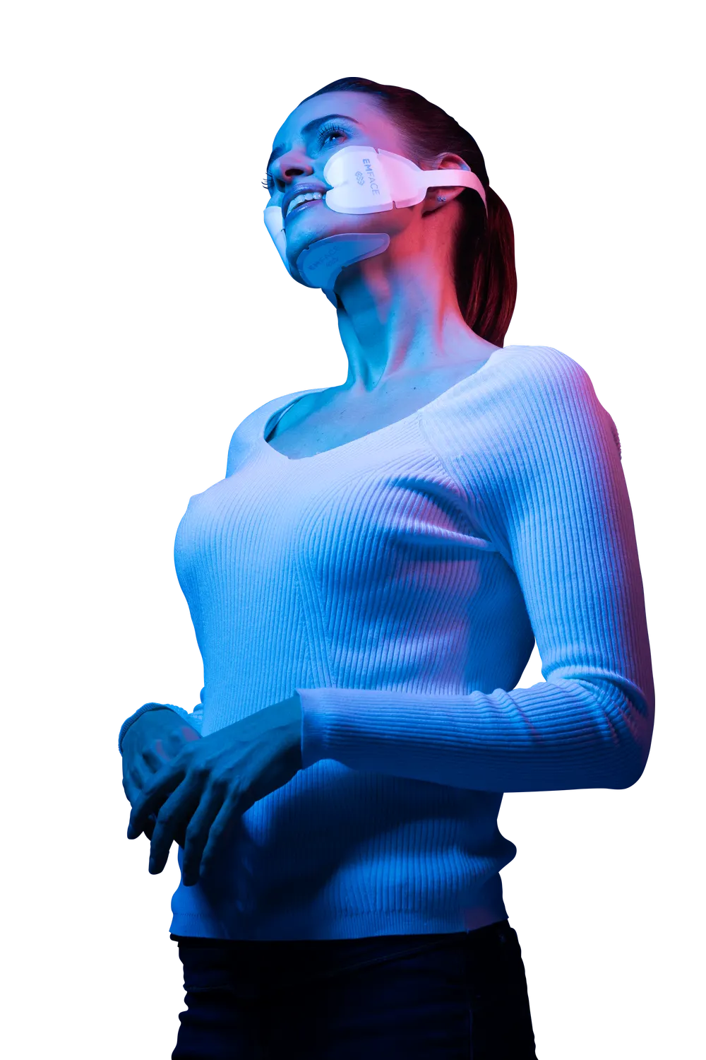 Aesthetic treatment area showing skin lift